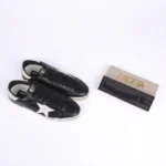 Maison Margiela Replica Low-Top Sneakers in Black Suede and Leather - Image 3