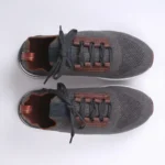 Loro Piana Modular Walk Knit Sneaker in Dark Charcoal Grey - Image 4