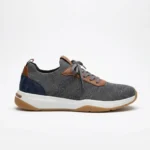 Loro Piana Modular Walk Knit Sneaker in Dark Charcoal Grey - Image 3