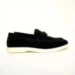 Loro Piana Summer Walk Suede Loafers - Classic Black - Image 4