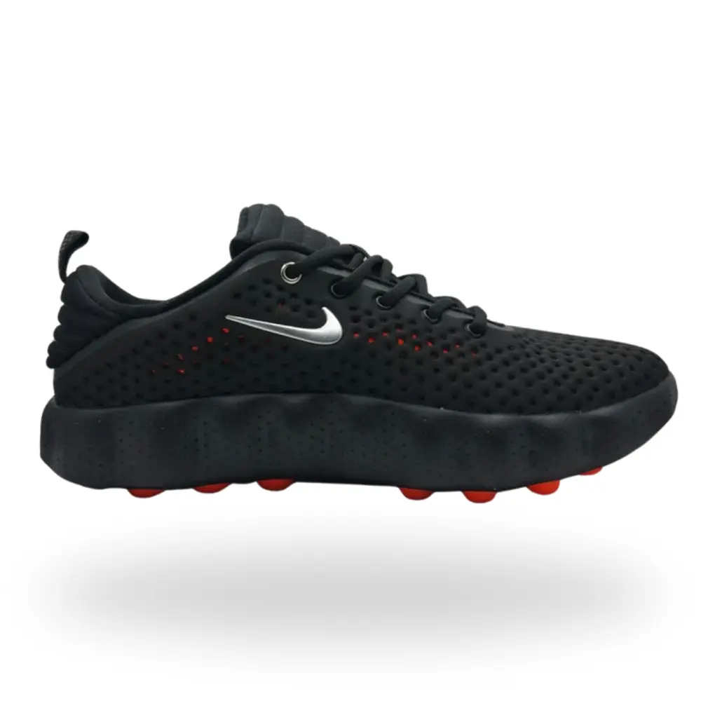 502-SHOES-NIKE-Black-1 Nike Mindbody / Perforated Chunky Sole Sneaker - Triple Black - Image 1