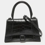 Balenciaga Hourglass Croc-Embossed Bag