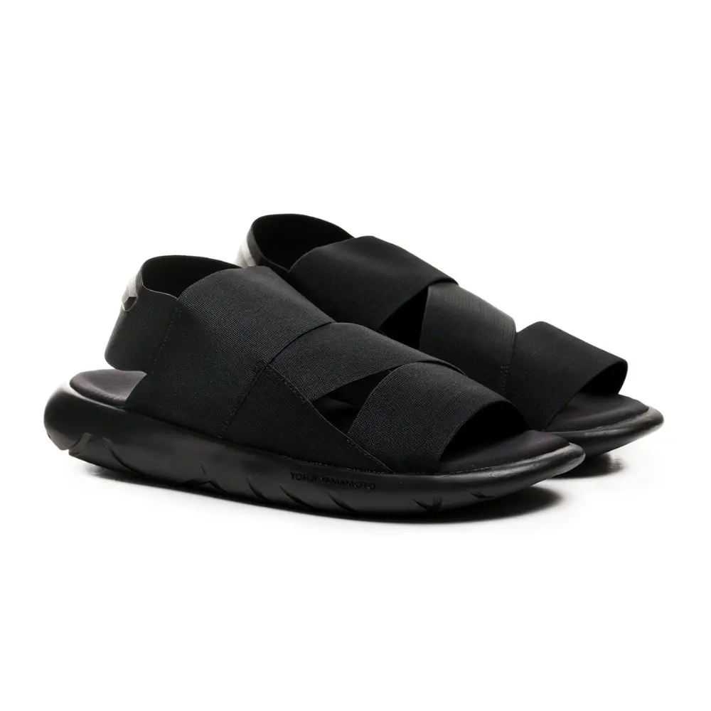 PMAD005200001-SHOES-ADIDAS-Black-3 Adidas Y-3 Slide / Sandal Black - Image 1