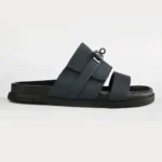 Hermès Chypre Sandal (Navy Leather)