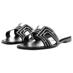 Hermes Oran Crystal Embellished Sandal - Image 3