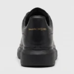 Alexander McQueen Oversized Leather Sneaker with Gold Hardware Jewels - Black - Image 2