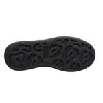 Alexander McQueen Oversized Leather Sneaker with Gold Hardware Jewels - Black - Image 4
