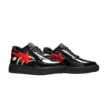 Bape Bapesta Low Black Patent Leather Shark Face - Image 3