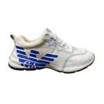 EA7 Emporio Armani Oversized Eagle Logo Runner - White / Royal Blue