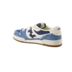 Fendi Match Frayed Denim Low-Top Sneakers Blue White - Image 6