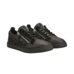 Giuseppe Zanotti Frankie / May London Fabric & Leather Double-Zip Low-Top Sneakers - Image 2