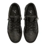 Giuseppe Zanotti Frankie / May London Fabric & Leather Double-Zip Low-Top Sneakers - Image 3