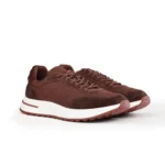 Loro Piana Weekender Suede & Fabric Sneakers (Brown) - Image 2