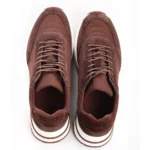 Loro Piana Weekender Suede & Fabric Sneakers (Brown) - Image 4