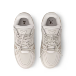 Louis Vuitton LV Trainer Suede & Mesh - Cream / Beige - Image 3