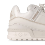 Louis Vuitton LV Trainer Suede & Mesh - Cream / Beige - Image 6