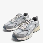 New Balance 530 Metallic Retro Running Sneaker - Grey / Silver Mesh - Image 2