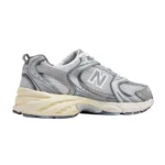 New Balance 530 Metallic Retro Running Sneaker - Grey / Silver Mesh - Image 4