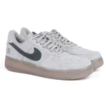 Nike Air Force 1 Low in Dark Grey Suede with Translucent Gum Sole - Image 2