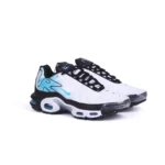 Nike Air Max Plus TN in White, Black and Aqua Blue Wave - Image 2