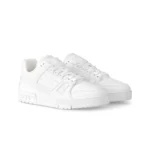 Louis Vuitton LV Trainer Low-Top Monogram Embossed - All White - Image 2
