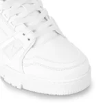 Louis Vuitton LV Trainer Low-Top Monogram Embossed - All White - Image 6