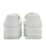 Louis Vuitton LV Trainer Low-Top Monogram Embossed - All White - Image 4