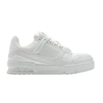 Louis Vuitton LV Trainer Low-Top Monogram Embossed - All White - Image 5