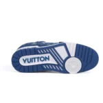 Louis Vuitton LV Trainer Sneaker in Blue Monogram Denim - Image 6