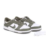Nike Dunk Low in Olive Green and White - Image 2