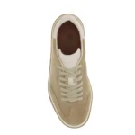 Loro Piana Suede & Leather Low-Top Sneakers Beige Gum - Image 3