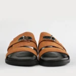Hermès Chypre Sandal (Cognac Brown Suede) - Image 3
