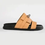 Hermès Chypre Sandal (Beige Leather)
