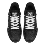 Louis Vuitton LV Trainer Low-Top Monogram Embossed - Triple Black - Image 3
