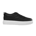 Moncler Trailgrip Grain Leather Low-Top Sneakers (Black)