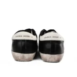 Golden Goose Super-Star Leather Sneakers (Black/White Star) - Image 3
