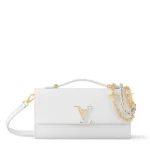 Twist East-West Leather Flap Bag