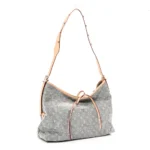 Monogram Denim Hobo Tote with Bow Tag