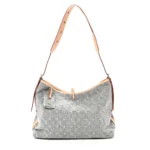 Monogram Denim Hobo Tote with Bow Tag - Image 2