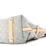 Monogram Denim Hobo Tote with Bow Tag - Image 4