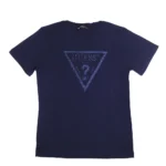 Guess Rhinestone Triangle Logo T-Shirt