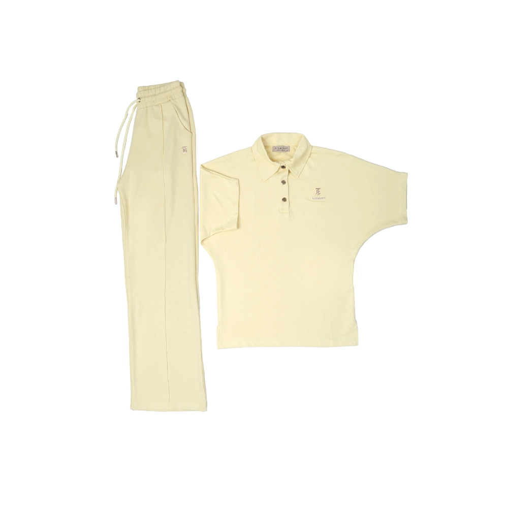 4014S-SET-BURBERRY-Yello-1 Burberry Polo Tracksuit Set - Image 1