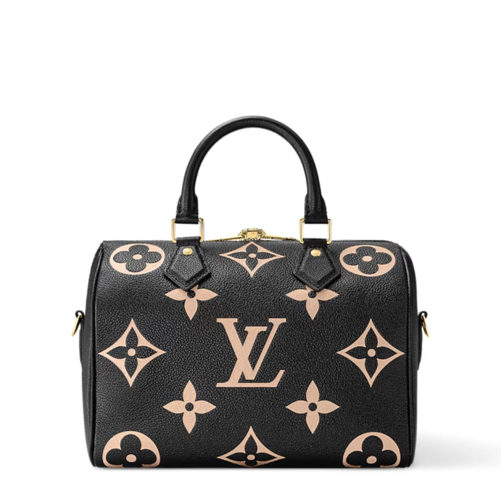 46883-BAG-LV-Black-Beige-1 Speedy Bandoulière 20 Monogram Empreinte Bag - Image 1