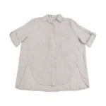 Linen Rolled-Sleeve Button-Down Shirt