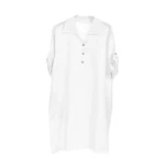 Shiny Linen Button-Down Shirt Dress - Image 6