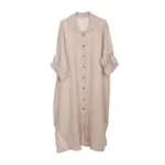 Mika Firenza Linen Button-Down Midi Dress