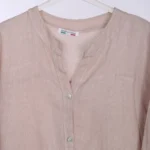 Mika Firenza Linen Button-Down Maxi Dress