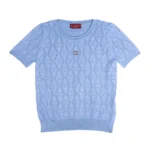 Gucci Monogram Knit Short-Sleeve Top - Image 2