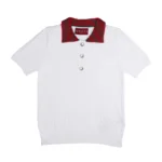 Gucci Striped Collar Knit Polo Shirt - Image 2