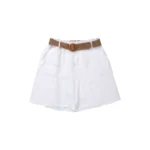 Linen Belted High-Waist Shorts - Image 6